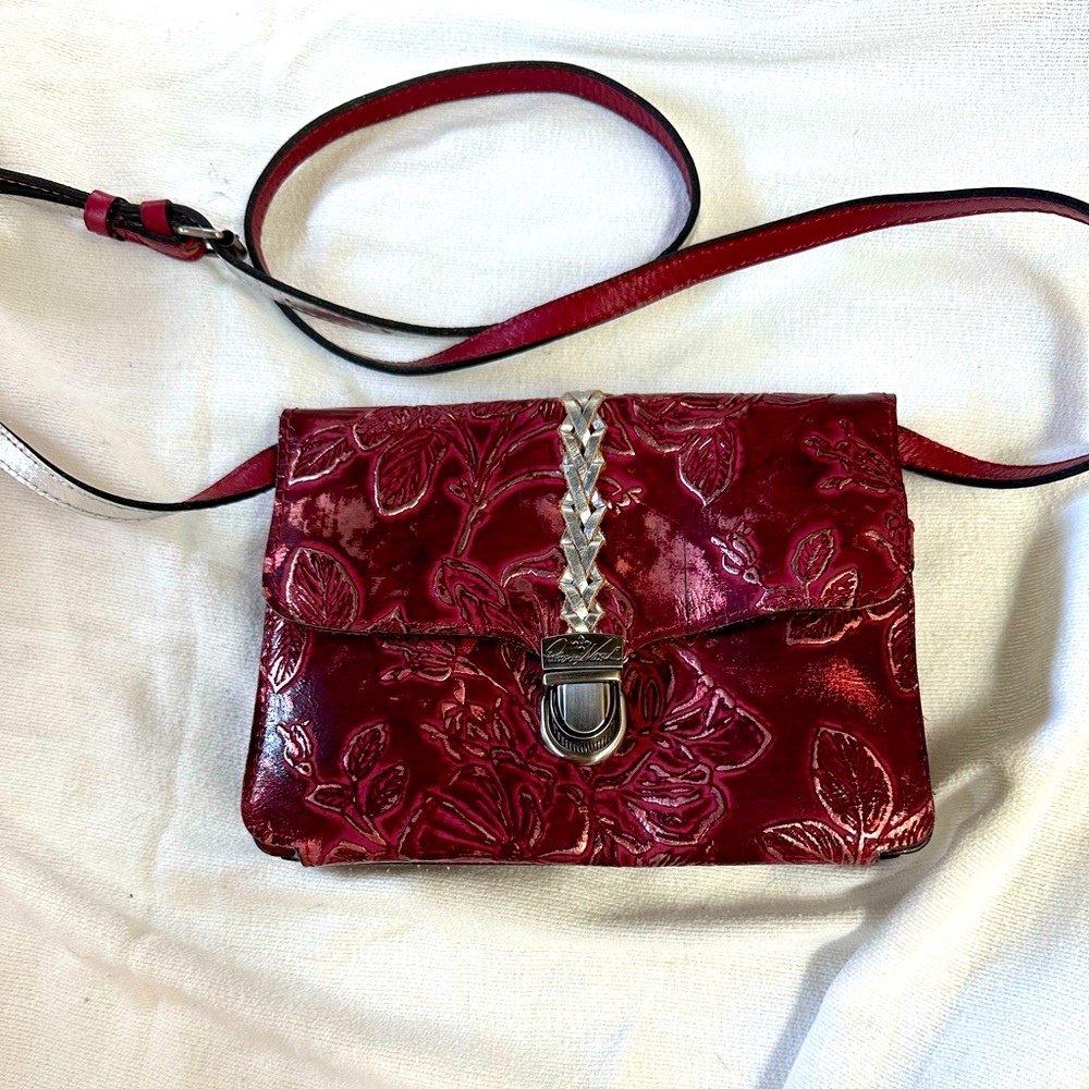 Patricia Nash Red and silver Crossbody
